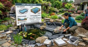 Pond Liner Size and Overlap Guide for Fish and Koi Ponds