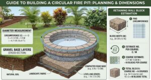 Building a Circular Fire Pit with Retaining Wall Blocks