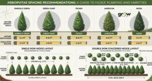 Arborvitae Spacing Chart and Hedge Layout Guide