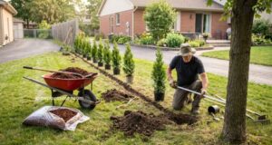 Planting Arborvitae Trees for a Backyard Privacy Hedge