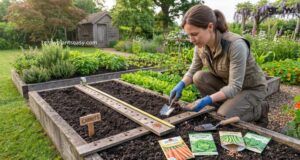 Planting Vegetable Seeds with Proper Row Spacing