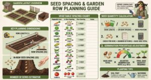 Seed Spacing Chart and Garden Row Layout Guide