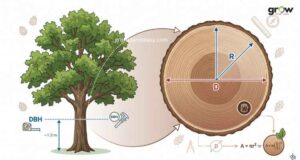 Basal Area Formula – DBH and Tree Trunk Cross-Section