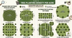 Trees Per Acre Spacing and Planting Density Chart